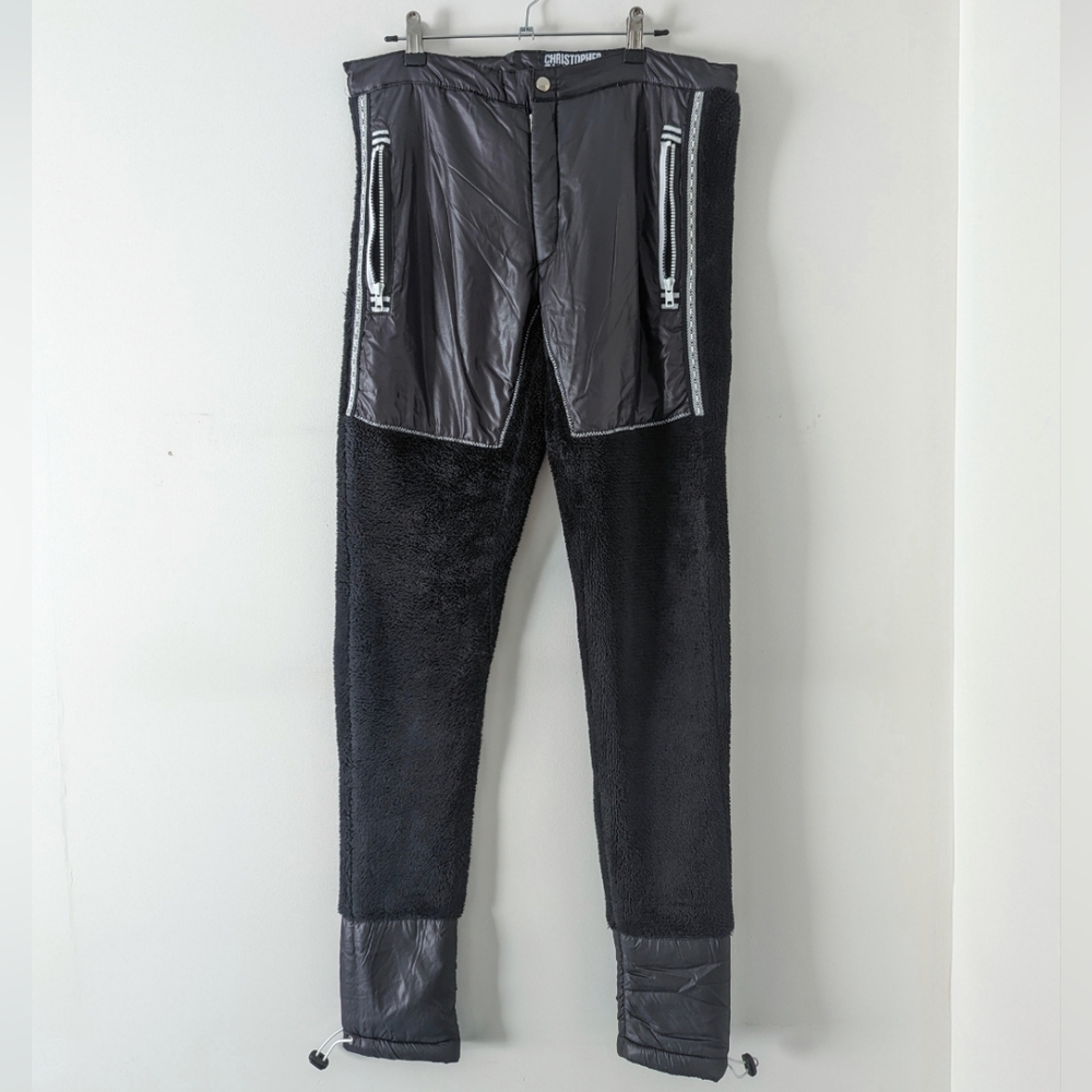 Christopher Shannon Multi Tech Sherpa Fleece Trackpants Slim Joggers Sweatpants